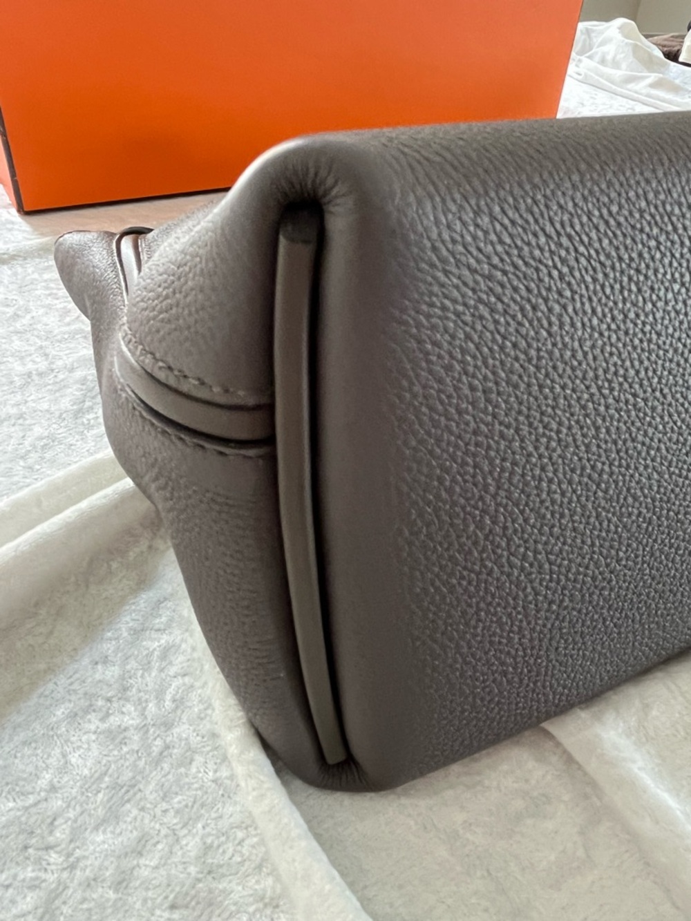 Hermes 24/24 29 bag in etain togo and swift calfskin leather with gold hardware - Picture 7 of 10